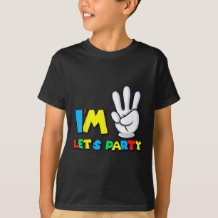 Boys Girls Third Birthday Shirt 3rd Birthday Lets