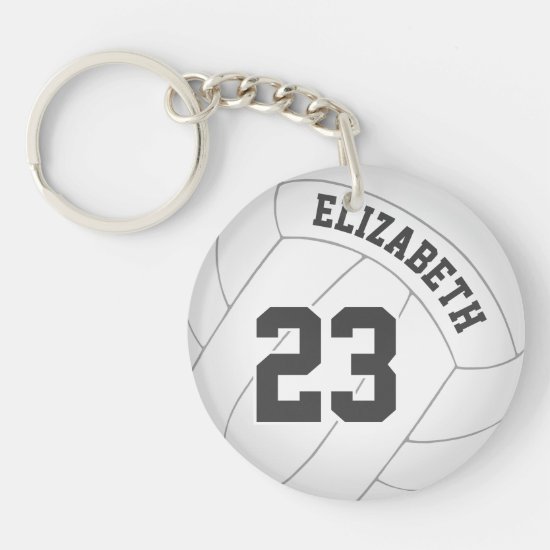 boys girls volleyball player team name duffle tag keychain