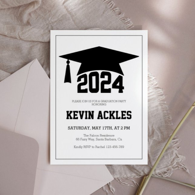 Boys Grad Party Invitation, Boy Graduation 2024 Invitation (Creator Uploaded)