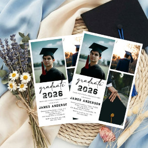 Boys Graduation Party 2026 Male High school Invitation