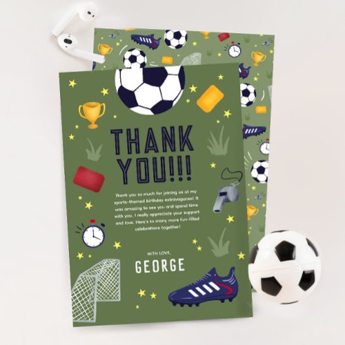 Boys Green Soccer Sports Kids Birthday