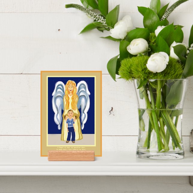 Boy's Guardian Angel prayer card Holder (Insitu 4)