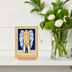 Boy's Guardian Angel prayer card Holder