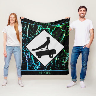 Boys Gymnastics Abstract Fleece Blanket