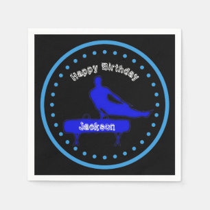 Boys Gymnastics Birthday Party Paper Plates Napkins