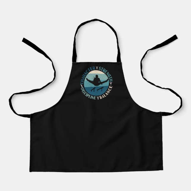 Boys Gymnastics Character Strength Discipline Apron (Front)
