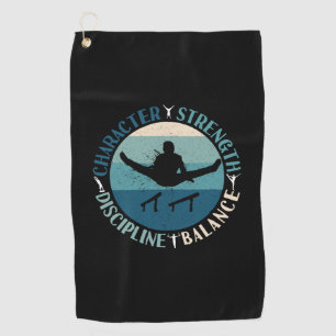 Boys Gymnastics Character Strength Discipline Golf Towel