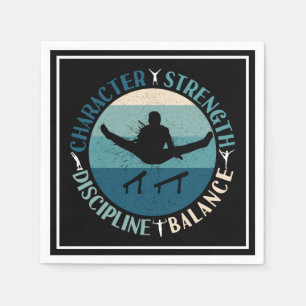 Boys Gymnastics Character Strength Discipline Napkins
