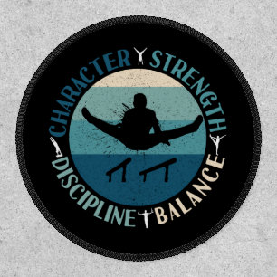 Boys Gymnastics Character Strength Discipline Patch