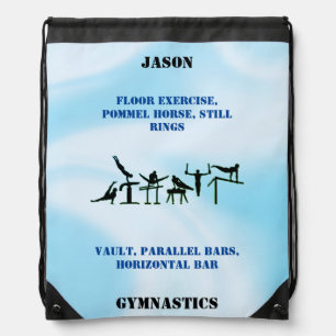 Boys Gymnastics Events Drawstring Bag