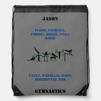Boys Gymnastics Events Drawstring Bag