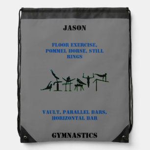 Boys Gymnastics Events Drawstring Bag