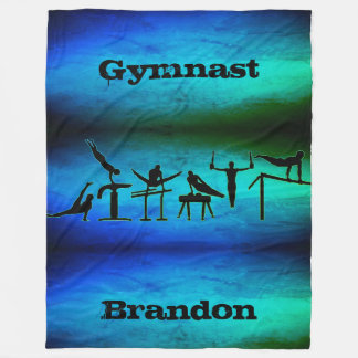 Boys Gymnastics Gymnast Blanket w/ His Name