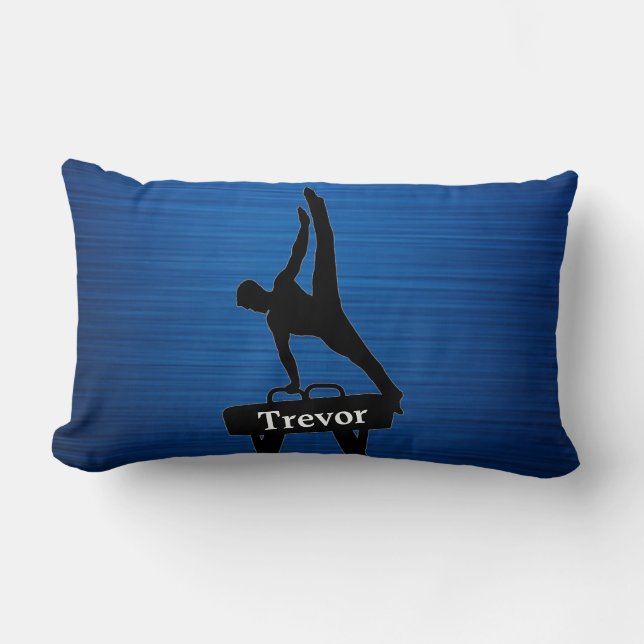 Boys Gymnastics Personalized Throw Pillow (Front)
