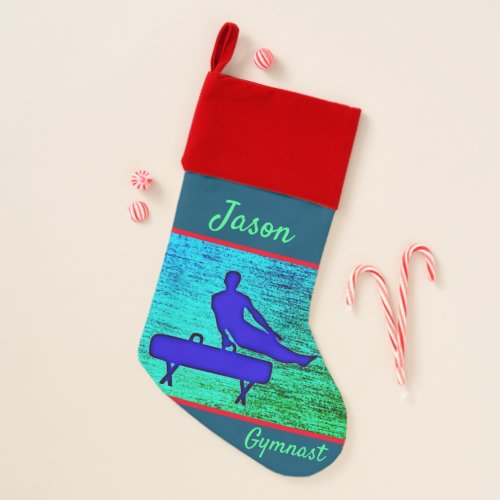 Boys Gymnastics Pommel Horse Custom Gymnast Christmas Stocking