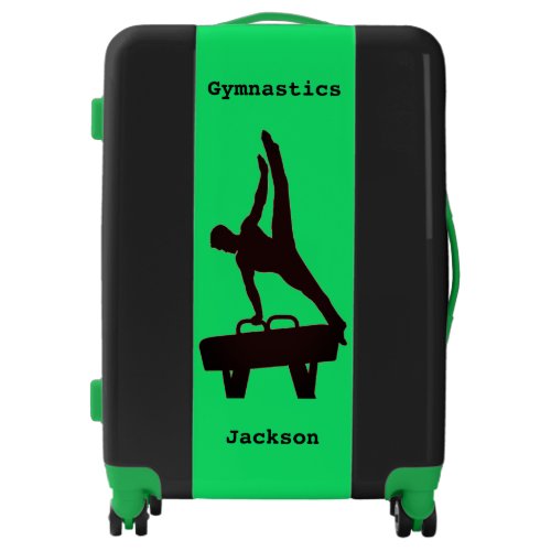 Boys Gymnastics Pommel Horse Custom Name Luggage