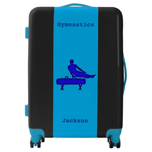 Boys Gymnastics Pommel Horse Custom Name Luggage