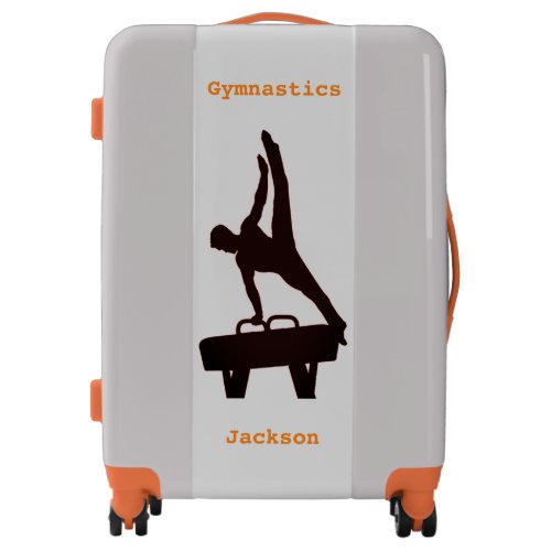 Boys Gymnastics Pommel Horse Custom Name Luggage