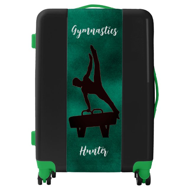 Boys Gymnastics Pommel Horse Custom Name  Luggage (Front)