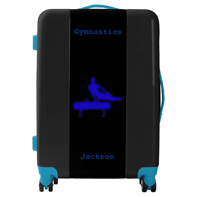 Boys Gymnastics Pommel Horse Custom Name Luggage (Front)