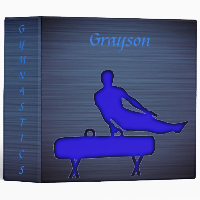 Boys Gymnastics Pommel Horse School Binder (Front/Spine)