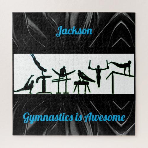 Boys Gymnastics Puzzle w His Name