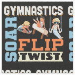Boys Gymnastics Quote - Soar Flip Twist  Fabric