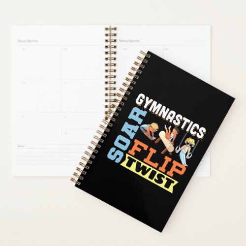 Boys Gymnastics Quote _ Soar Flip Twist  Planner