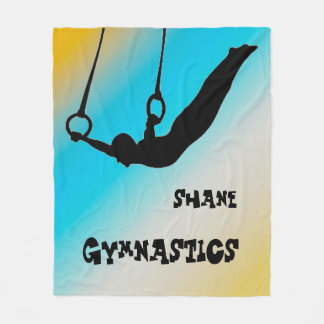 Boys Gymnastics Rings Gradient      Fleece Blanket