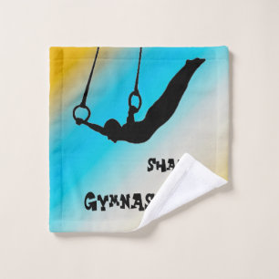 Boys Gymnastics Rings Gradient Wash Cloth