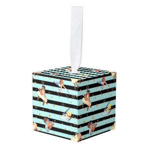 Boys Gymnastics Rings Parallel Bars Pommel Horse  Cube Ornament