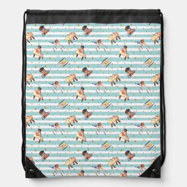 Boys Gymnastics Rings Parallel Bars Pommel Horse  Drawstring Bag (Front)