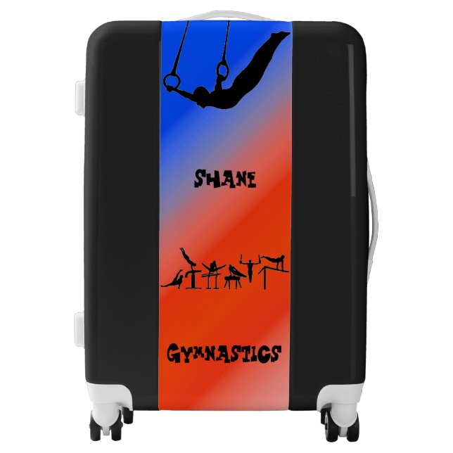 Boys Gymnastics Rings Patriotic Red White Blue    Luggage (Front)