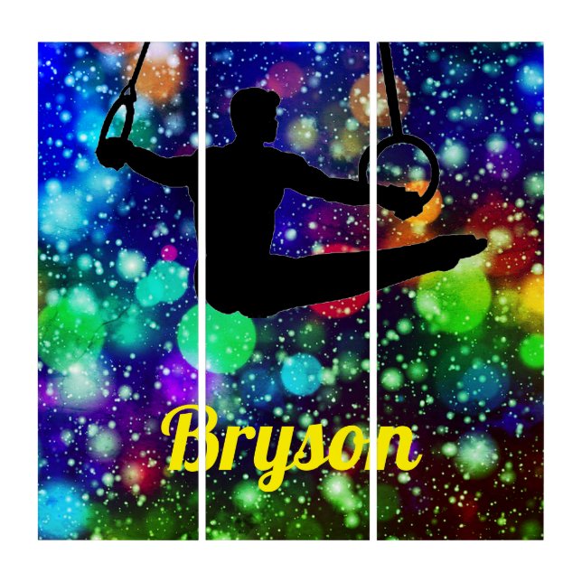 Boys Gymnastics Rings Triptych (Front)