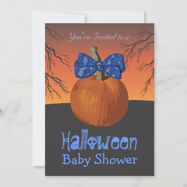 Boys Halloween Baby Shower Invitations (Front)