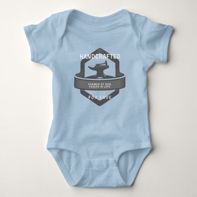 Boys' Handcrafted For Love  Baby Bodysuit (Front)