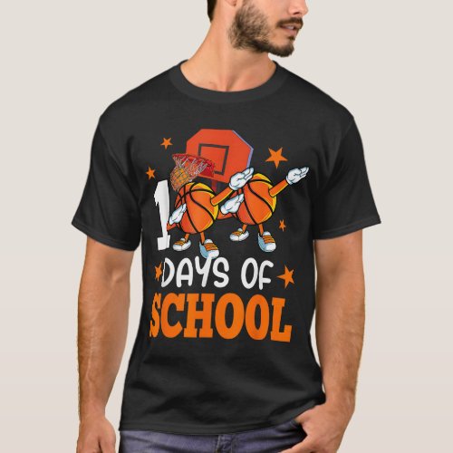 Boys Happy 100 Days Of School Basketball Teacher S T_Shirt