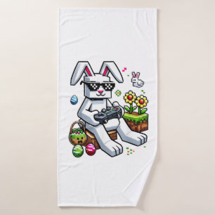 Boys Happy Easter Day Bunny Egg Video Game Kids Me Bath Towel