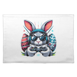 Boys Happy Easter Day Bunny Egg Video Game Kids Me Cloth Placemat