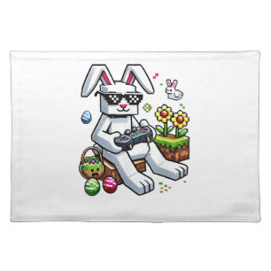 Boys Happy Easter Day Bunny Egg Video Game Kids Me Cloth Placemat