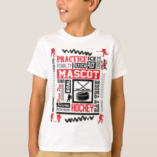 Boys Hockey Terminology in Red   T-Shirt