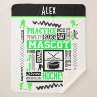 Boys Hockey Terminology Personalized Neon Green 