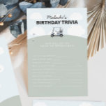 Boys' Hole-In-One Golf 1st Birthday Trivia<br><div class="desc">Score a perfect "hole-in-one" with this modern boys' golf-themed birthday trivia game! Designed with pale,  dusty colors and clean,  contemporary styling,  this game card and activity is the perfect way to tee off a celebration for your little golfer.</div>