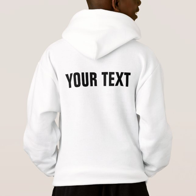 Boys Hoodie Sweatshirt Pullover Template (Back)