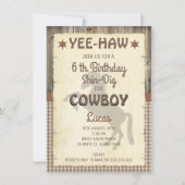 Boys Horse Wild West Birthday Party Invitation (Front)