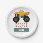 Boys Hot Truck Kids Birthday Paper Plates