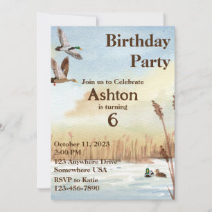 Boys Hunting Invitation