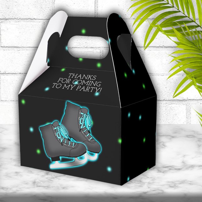 Boy's Ice Skate Birthday Party Favor Boxes (Creator Uploaded)