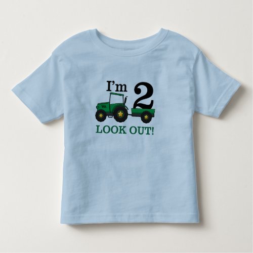 Boys Im two Farm Tractor birthday  Toddler T_shirt