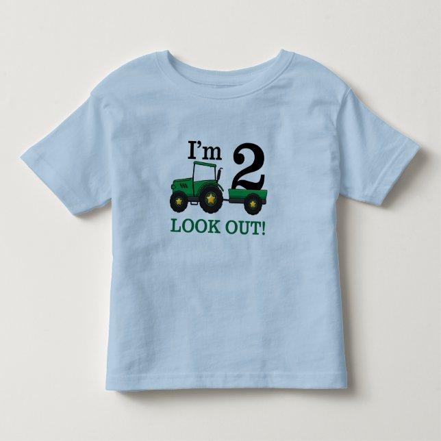 Boys Im two ,Farm Tractor birthday  Toddler T-shirt (Front)